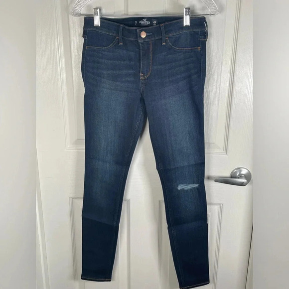 Hollister Low Rise Jean Jeggings Dark Wash Size 28 Advance Stretch - Picture 6 of 12